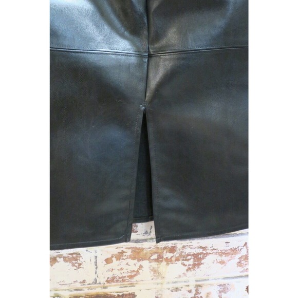 Lulu's She's Irresistible Black Vegan Leather Pencil Skirt - Picture 9 of 11